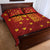 Samoa Tapa Pacific Tribal Pattern Quilt Bed Set Hibiscus and Plumeria