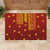 Samoa Tapa Pacific Tribal Pattern Rubber Doormat Hibiscus and Plumeria