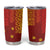 Samoa Tapa Pacific Tribal Pattern Tumbler Cup Hibiscus and Plumeria