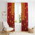 Samoa Tapa Pacific Tribal Pattern Window Curtain Hibiscus and Plumeria