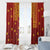 Samoa Tapa Pacific Tribal Pattern Window Curtain Hibiscus and Plumeria