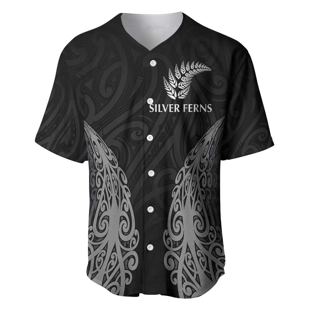 New Zealand Netball Baseball Jersey Koru and Maori Tattoo Jersey