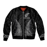 New Zealand Netball Bomber Jacket Koru and Maori Tattoo Jersey LT03 Unisex Black - Polynesian Pride