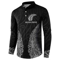 New Zealand Netball Button Sweatshirt Koru and Maori Tattoo Jersey LT03 - Polynesian Pride