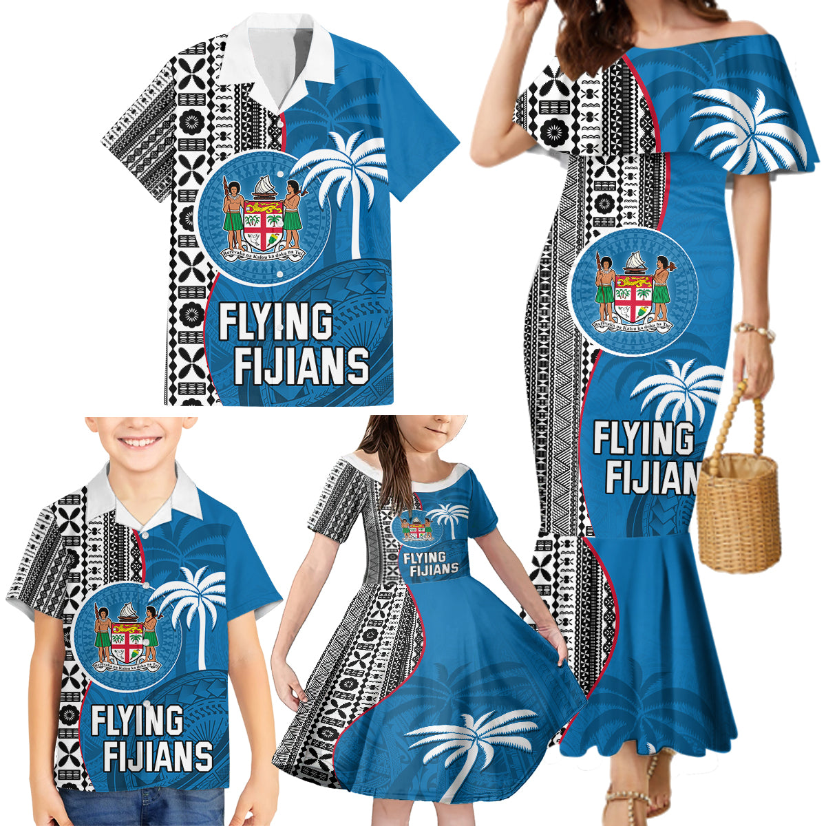 custom-fiji-rugby-family-matching-mermaid-dress-and-hawaiian-shirt-coat-of-arms-palm-tree-mix-polynesia-tapa-pattern