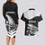 New Zealand World Cup 2023 Couples Matching Long Sleeve Bodycon Dress and Hawaiian Shirt Aotearoa Haka Rugby with Silver Fern Maori Ethnic Pattern LT03 - Polynesian Pride