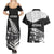 New Zealand World Cup 2023 Couples Matching Summer Maxi Dress and Hawaiian Shirt Aotearoa Haka Rugby with Silver Fern Maori Ethnic Pattern LT03 - Polynesian Pride