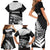 New Zealand World Cup 2023 Family Matching Short Sleeve Bodycon Dress and Hawaiian Shirt Aotearoa Haka Rugby with Silver Fern Maori Ethnic Pattern LT03 - Polynesian Pride