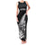 New Zealand World Cup 2023 Family Matching Tank Maxi Dress and Hawaiian Shirt Aotearoa Haka Rugby with Silver Fern Maori Ethnic Pattern LT03 Mom's Dress Black - Polynesian Pride