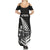 New Zealand World Cup 2023 Summer Maxi Dress Aotearoa Haka Rugby with Silver Fern Maori Ethnic Pattern LT03 - Polynesian Pride