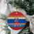 Solomon Islands Christmas Ceramic Ornament Santa With Flag Of Solomon Polynesian Tribal Xmas Vibe LT03 - Polynesian Pride