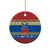 Solomon Islands Christmas Ceramic Ornament Santa With Flag Of Solomon Polynesian Tribal Xmas Vibe LT03 - Polynesian Pride