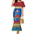 Solomon Islands Christmas Family Matching Mermaid Dress and Hawaiian Shirt Santa With Flag Of Solomon Polynesian Tribal Xmas Vibe LT03 Mom's Dress Blue - Polynesian Pride