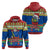 Solomon Islands Christmas Hoodie Santa With Flag Of Solomon Polynesian Tribal Xmas Vibe LT03 - Polynesian Pride