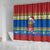 Solomon Islands Christmas Shower Curtain Santa With Flag Of Solomon Polynesian Tribal Xmas Vibe LT03 - Polynesian Pride