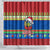 Solomon Islands Christmas Shower Curtain Santa With Flag Of Solomon Polynesian Tribal Xmas Vibe LT03 - Polynesian Pride