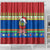 Solomon Islands Christmas Shower Curtain Santa With Flag Of Solomon Polynesian Tribal Xmas Vibe LT03 - Polynesian Pride