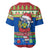 Personalised Solomon Islands Christmas Baseball Jersey Santa With Flag Of Solomon Polynesian Tribal Xmas Vibe LT03 - Polynesian Pride