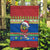 Personalised Solomon Islands Christmas Garden Flag Santa With Flag Of Solomon Polynesian Tribal Xmas Vibe LT03 Garden Flag Blue - Polynesian Pride