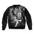 New Zealand Rugby Bomber Jacket Maori Warrior Rugby with Silver Fern Sleeve Tribal Ethnic Style LT03 - Polynesian Pride