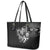 New Zealand Rugby Leather Tote Bag Maori Warrior Rugby with Silver Fern Sleeve Tribal Ethnic Style LT03 - Polynesian Pride