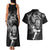 Personalised New Zealand Rugby Couples Matching Tank Maxi Dress and Hawaiian Shirt Maori Warrior Rugby with Silver Fern Sleeve Tribal Ethnic Style LT03 - Polynesian Pride