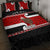 Personalized New Zealand Christmas Quilt Bed Set Santa Haka Fern and Kiwi Bird Tino Rangatiratanga Maori Flag Style LT03 - Polynesian Pride