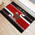 Personalized New Zealand Christmas Rubber Doormat Santa Haka Fern and Kiwi Bird Tino Rangatiratanga Maori Flag Style LT03 - Polynesian Pride