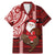 Personalized New Zealand Christmas Family Matching Mermaid Dress and Hawaiian Shirt Santa Claus and Kiwi Bird Maori Tattoo Koru Pattern LT03 Dad's Shirt - Short Sleeve Red - Polynesian Pride