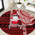 Personalized New Zealand Christmas Round Carpet Santa Claus and Kiwi Bird Maori Tattoo Koru Pattern LT03 Red - Polynesian Pride