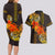 Hawaii Turtle Hibiscus Flower Couples Matching Long Sleeve Bodycon Dress and Hawaiian Shirt Polynesian Tattoo LT03 - Polynesian Pride