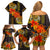 Hawaii Turtle Hibiscus Flower Family Matching Off Shoulder Short Dress and Hawaiian Shirt Polynesian Tattoo LT03 - Polynesian Pride