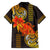 Hawaii Turtle Hibiscus Flower Family Matching Off Shoulder Short Dress and Hawaiian Shirt Polynesian Tattoo LT03 - Polynesian Pride