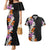 Hawaii Tropical Leaves and Flowers Couples Matching Mermaid Dress and Hawaiian Shirt Tribal Polynesian Pattern LT03 Black - Polynesian Pride