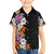 Hawaii Tropical Leaves and Flowers Family Matching Short Sleeve Bodycon Dress and Hawaiian Shirt Tribal Polynesian Pattern LT03 Son's Shirt Black - Polynesian Pride