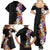 Hawaii Tropical Leaves and Flowers Family Matching Summer Maxi Dress and Hawaiian Shirt Tribal Polynesian Pattern LT03 - Polynesian Pride