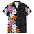 Hawaii Tropical Leaves and Flowers Family Matching Summer Maxi Dress and Hawaiian Shirt Tribal Polynesian Pattern LT03 Dad's Shirt - Short Sleeve Black - Polynesian Pride