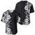 Hawaii Tropical Leaves and Flowers Baseball Jersey Tribal Polynesian Pattern Black White Style LT03 - Polynesian Pride