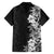 Hawaii Tropical Leaves and Flowers Family Matching Puletasi and Hawaiian Shirt Tribal Polynesian Pattern Black White Style LT03 - Polynesian Pride