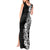 Hawaii Tropical Leaves and Flowers Tank Maxi Dress Tribal Polynesian Pattern Black White Style LT03 - Polynesian Pride