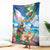 Hawaii Cocktails Blanket Parrot with Cute Beach Landscape and Tropical Plants