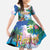 Hawaii Cocktails Family Matching Mermaid Dress and Hawaiian Shirt Parrot with Cute Beach Landscape and Tropical Plants