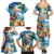 Hawaii Cocktails Family Matching Summer Maxi Dress and Hawaiian Shirt Parrot with Cute Beach Landscape and Tropical Plants