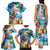 Hawaii Cocktails Family Matching Tank Maxi Dress and Hawaiian Shirt Parrot with Cute Beach Landscape and Tropical Plants