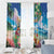 Hawaii Cocktails Window Curtain Parrot with Cute Beach Landscape and Tropical Plants