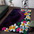 Hawaiian Plumeria-Polynesian Art Tattoo Mauve Color Area Rug