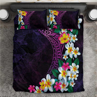 Hawaiian Plumeria-Polynesian Art Tattoo Mauve Color Bedding Set LT03 Purple - Polynesian Pride