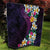 Hawaiian Plumeria-Polynesian Art Tattoo Mauve Color Quilt