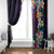 Hawaiian Plumeria-Polynesian Art Tattoo Mauve Color Window Curtain