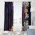 Hawaiian Plumeria-Polynesian Art Tattoo Mauve Color Window Curtain